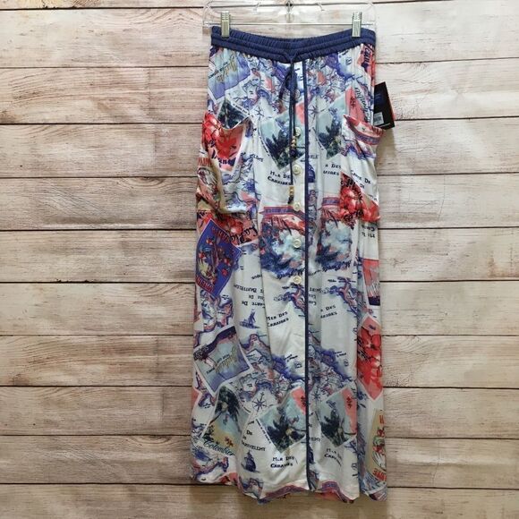 NEW WITH TAGS PETER‎ SOM FOR DESIGN NATION ISLE FRANCE PRINT MAXI SKIRT - Picture 1 of 10